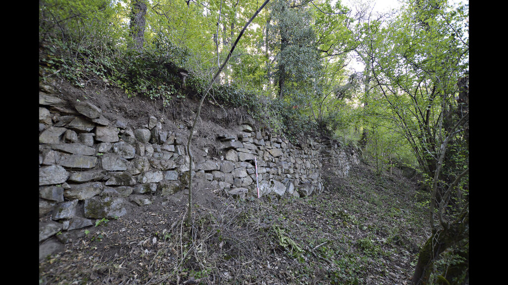 Mur d'enceinte ouest du castrum mérovingien